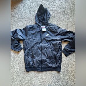 Nike Sportswear Windrunner Hooded  Full-Zip Jacket BLACK 727324-010 Size Large